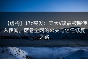 【虚构】17c突发：某大V凌晨被曝涉入传闻，席卷全网的公关与信任修复之路