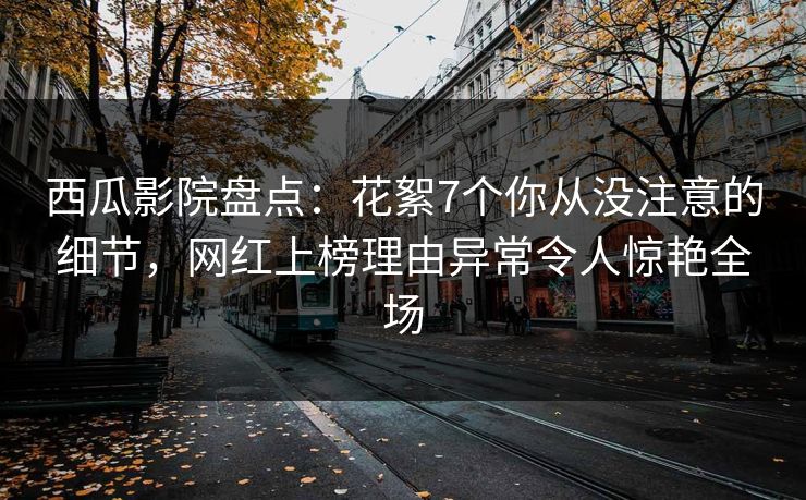 西瓜影院盘点：花絮7个你从没注意的细节，网红上榜理由异常令人惊艳全场