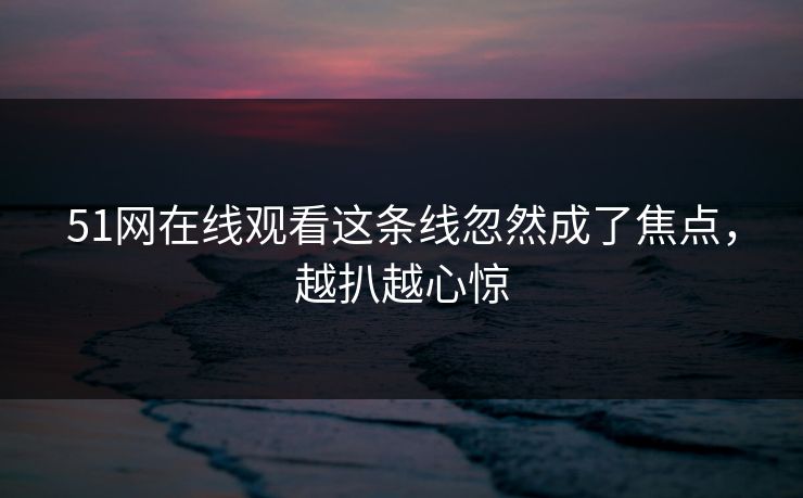 51网在线观看这条线忽然成了焦点，越扒越心惊